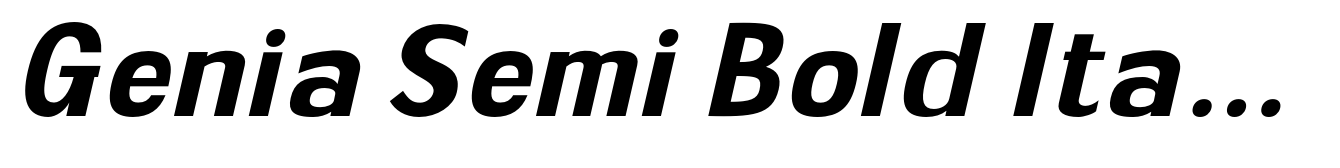 Genia Semi Bold Italic